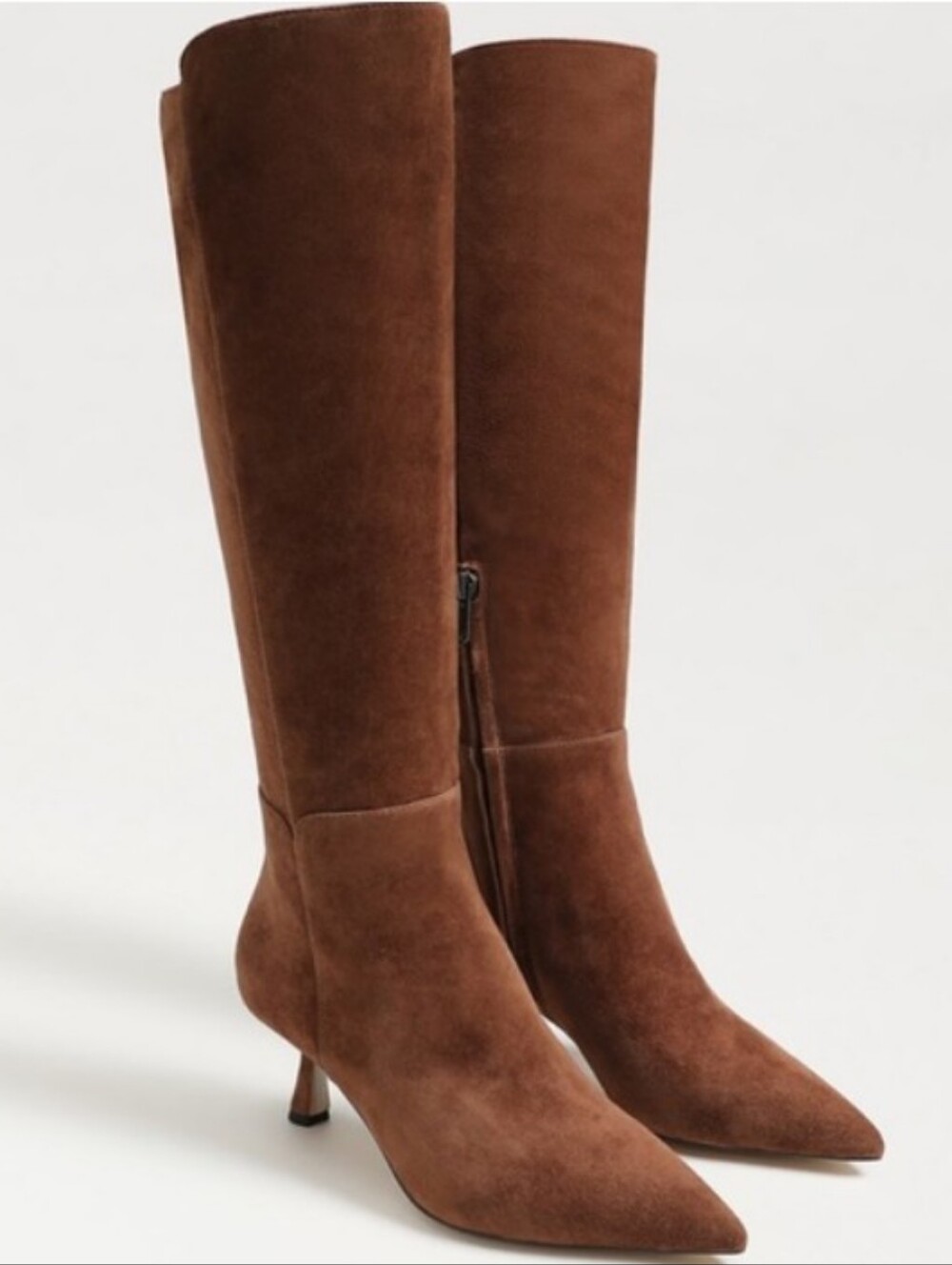 Sam Edelman Taylin Pointed Toe Kitten Suede Heel Boots Size 5 NWOB